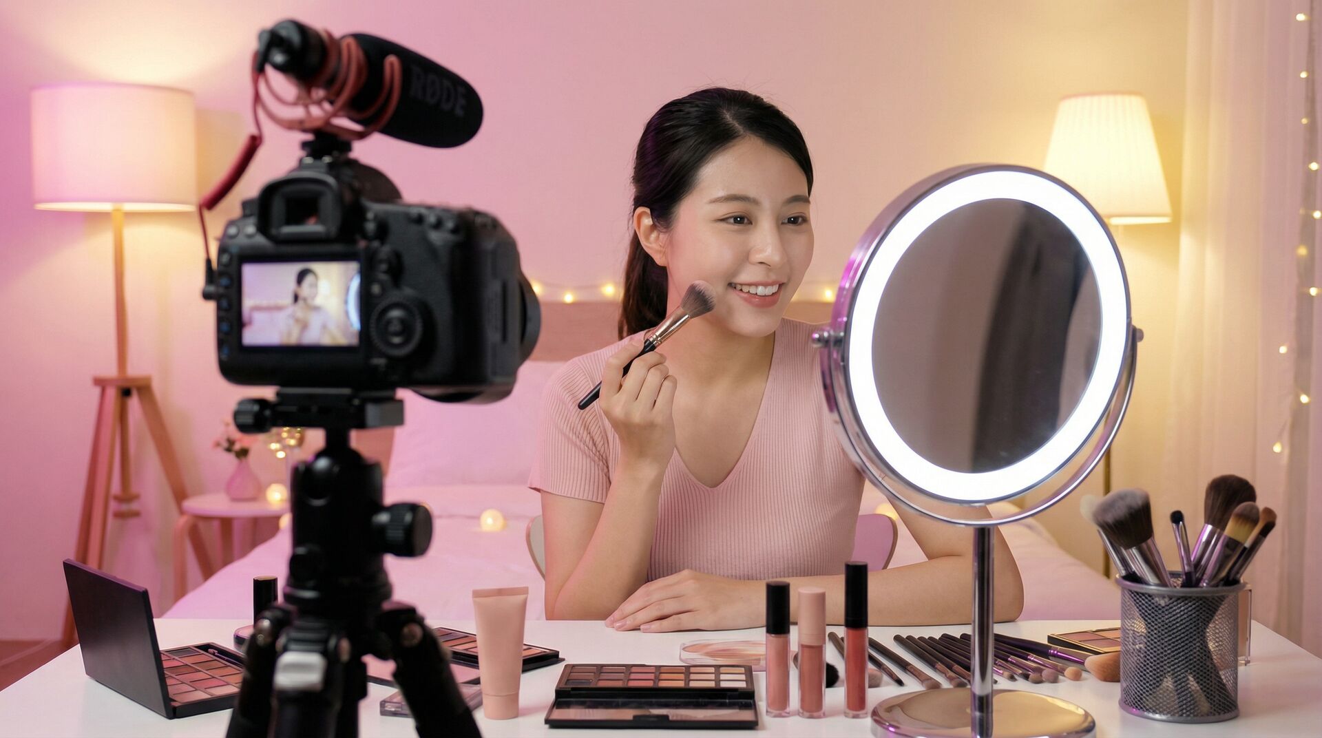 黄色仓库美妆视频教程